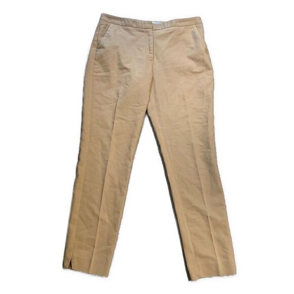Calvin Klein Womens Solid Brown Khaki Mid Rise Dress Pants 8 Medium - Picture 1 of 4